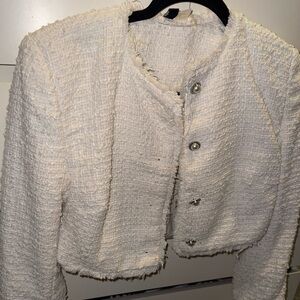 H&M Cream Tweed Blazer